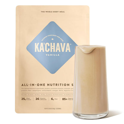 Ka’Chava Digestive Enzymes  Probiotics All-In-One Nutrition  Blend Vanilla Shake