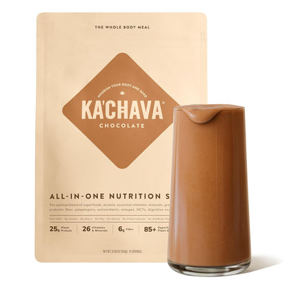 Ka’Chava Digestive Enzymes  Probiotics All-In-One Nutrition  Blend Chocolate Shake